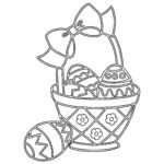 Easter Basket Coloring Page Easter Egg Colouring In Page easter Egg Basket Svg printable Silhouette Cut Files Cricut Cut Files Svg Files Etsy