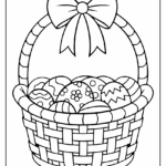 Easter Basket Coloring Page Sketch Repo