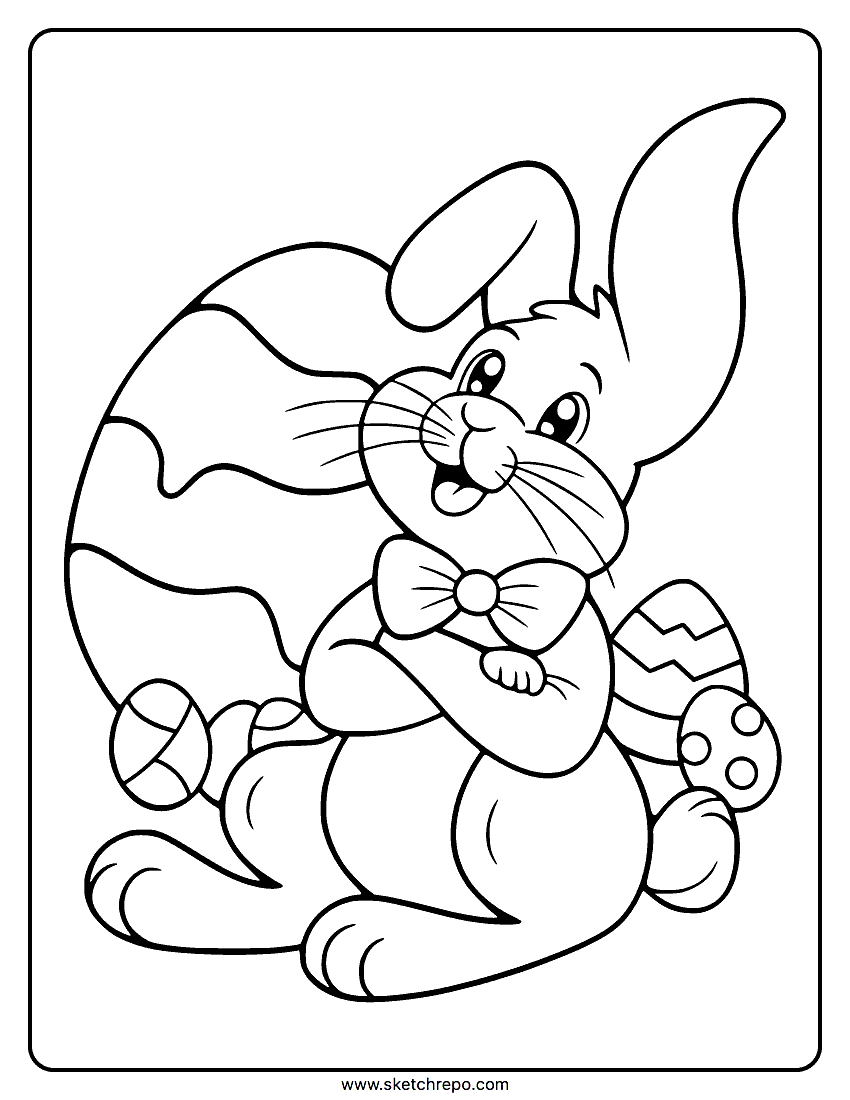 Easter Bunny Coloring Page Sketch Repo Easter Bunny Coloring Page Sketch Repo