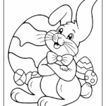 Easter Bunny Coloring Page Sketch Repo