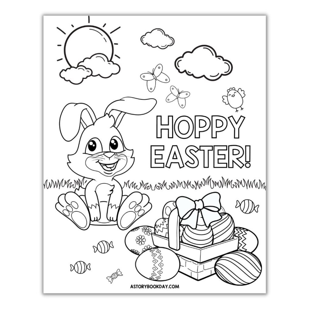 easter coloring page printable