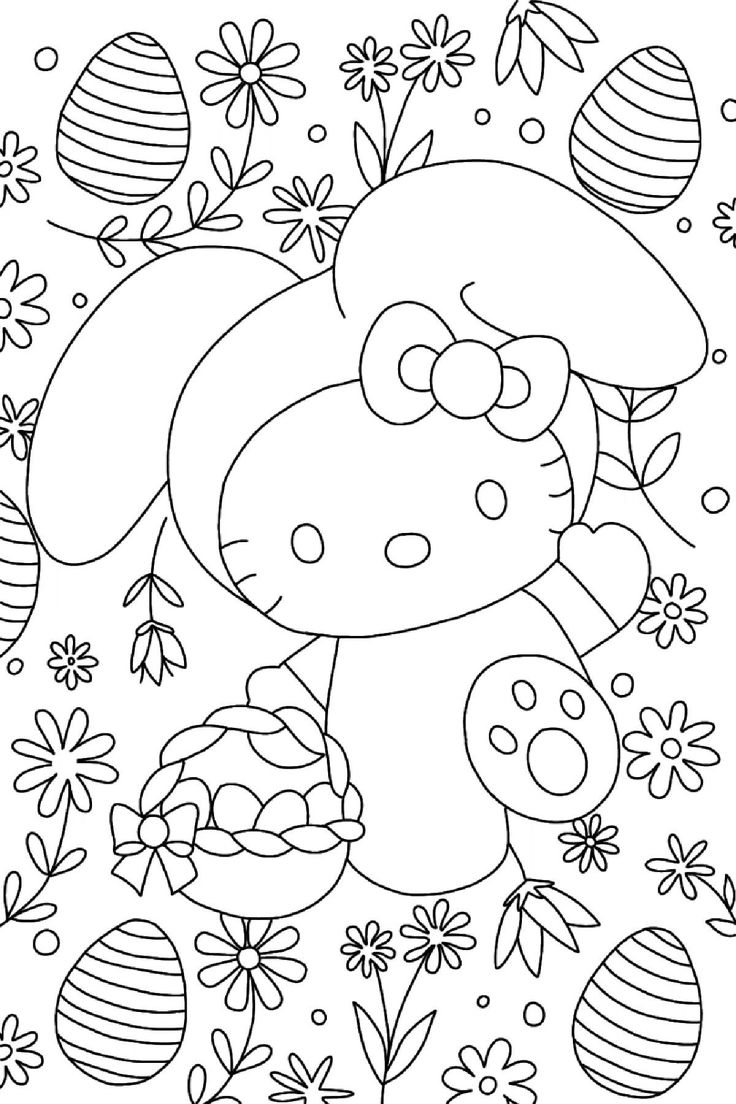 Easter Fun With Hello Kitty Coloring Page For Kids Get Your Hello Kitty Coloring Book Now Easter Fun With Hello Kitty Coloring Page For Kids Get Your Hello Kitty Coloring Book Now