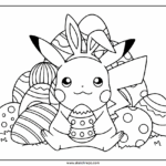 Easter Pikachu Coloring Page Sketch Repo