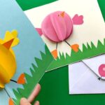 Easy Pop Up Chick Card 3D Easter Card DIY Cute Easy YouTube