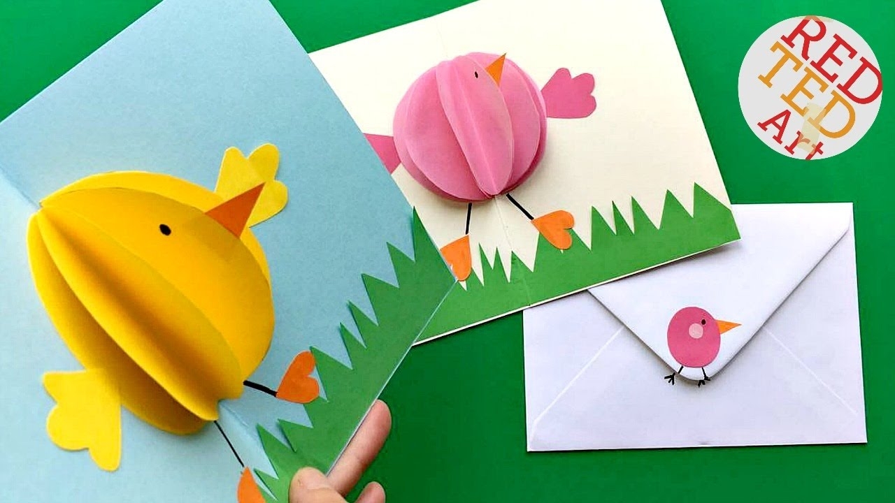 Easy Pop Up Chick Card 3D Easter Card DIY Cute Easy YouTube Easy Pop Up Chick Card 3D Easter Card DIY Cute Easy YouTube