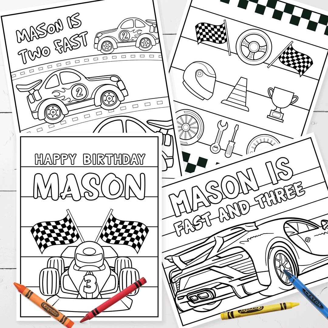happy birthday race car coloring page happy birthday race car coloring page