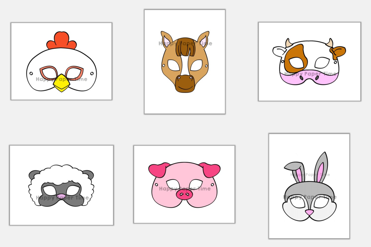 farm animal masks printable farm animal masks printable