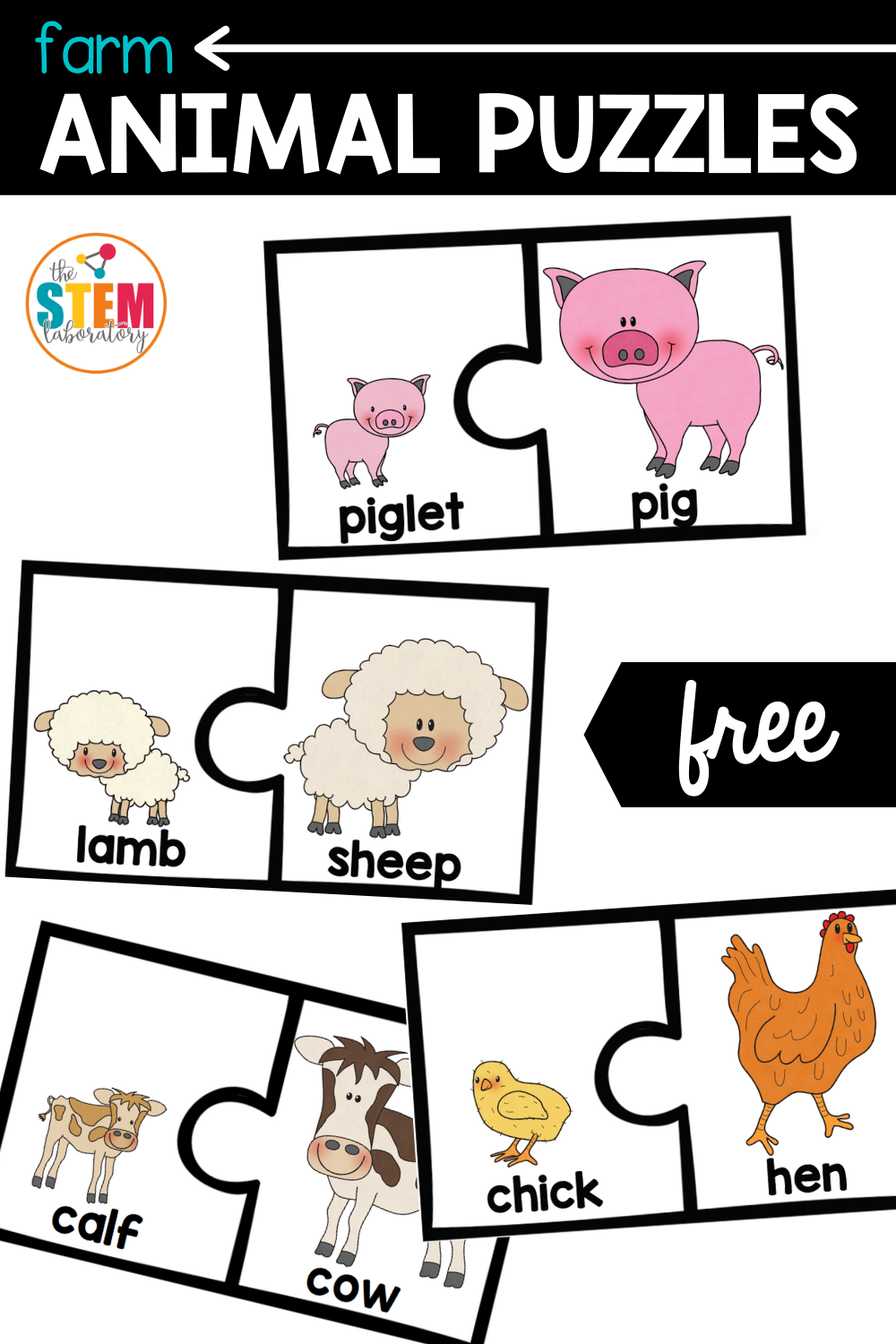 Farm Animal Puzzles The Stem Laboratory Farm Animal Puzzles The Stem Laboratory