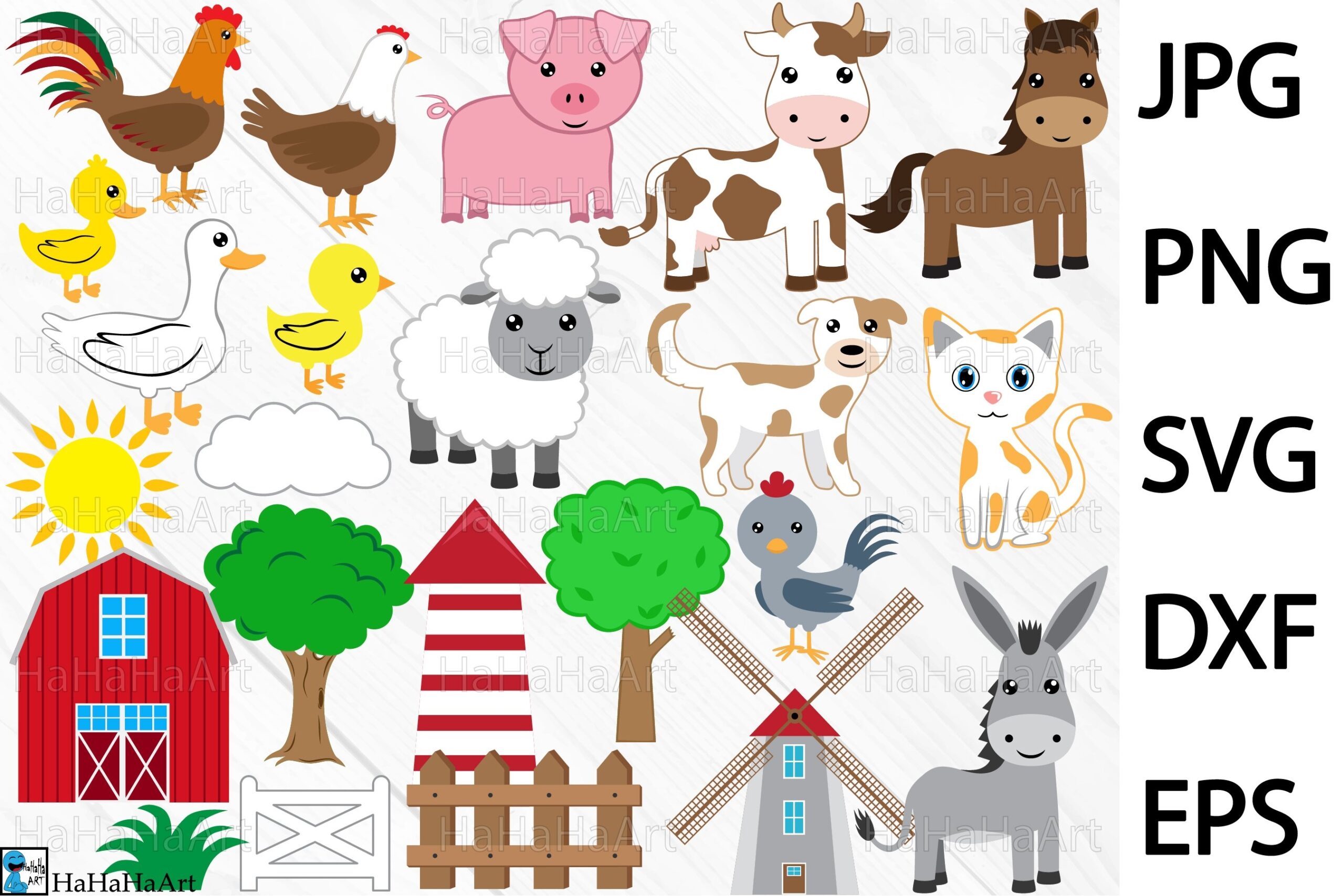 Farm Animals Clip Art Cutting Files 73c 141680 Farm Animals Clip Art Cutting Files 73c 141680