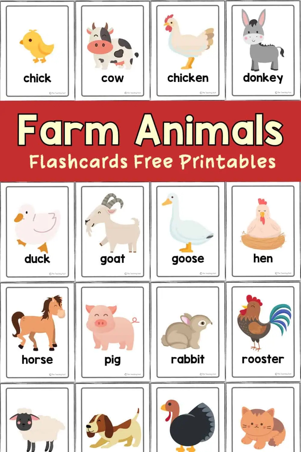 Farm Animals Flashcards The Teaching Aunt Farm Animals Flashcards The Teaching Aunt