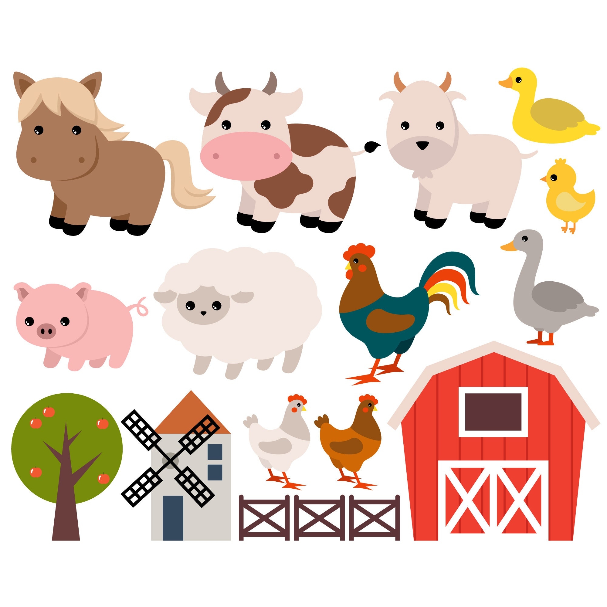 Farm Animals lipart Vector Farm Animals Graphic Cow Horse Goat Rooster Goose Pig Duck Sheep Digital Images Instant Download Etsy Farm Animals lipart Vector Farm Animals Graphic Cow Horse Goat Rooster Goose Pig Duck Sheep Digital Images Instant Download Etsy