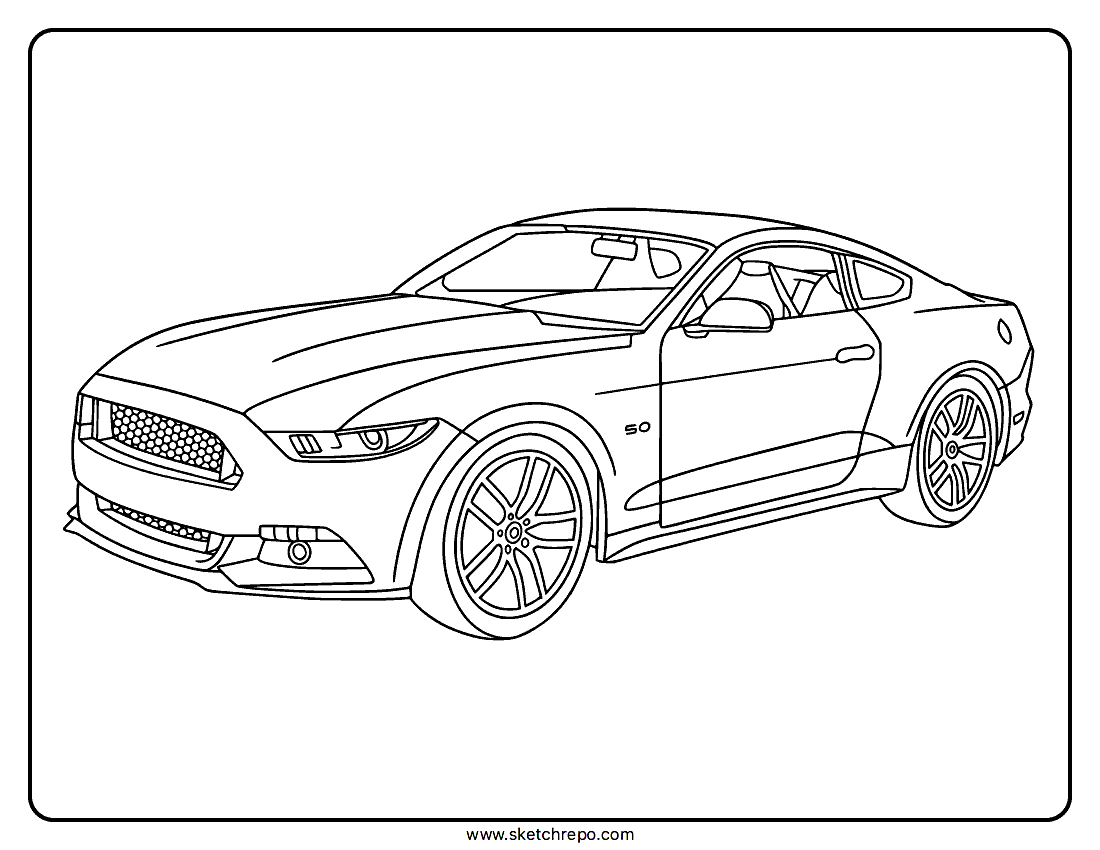 Ford Mustang Coloring Page Sketch Repo Ford Mustang Coloring Page Sketch Repo