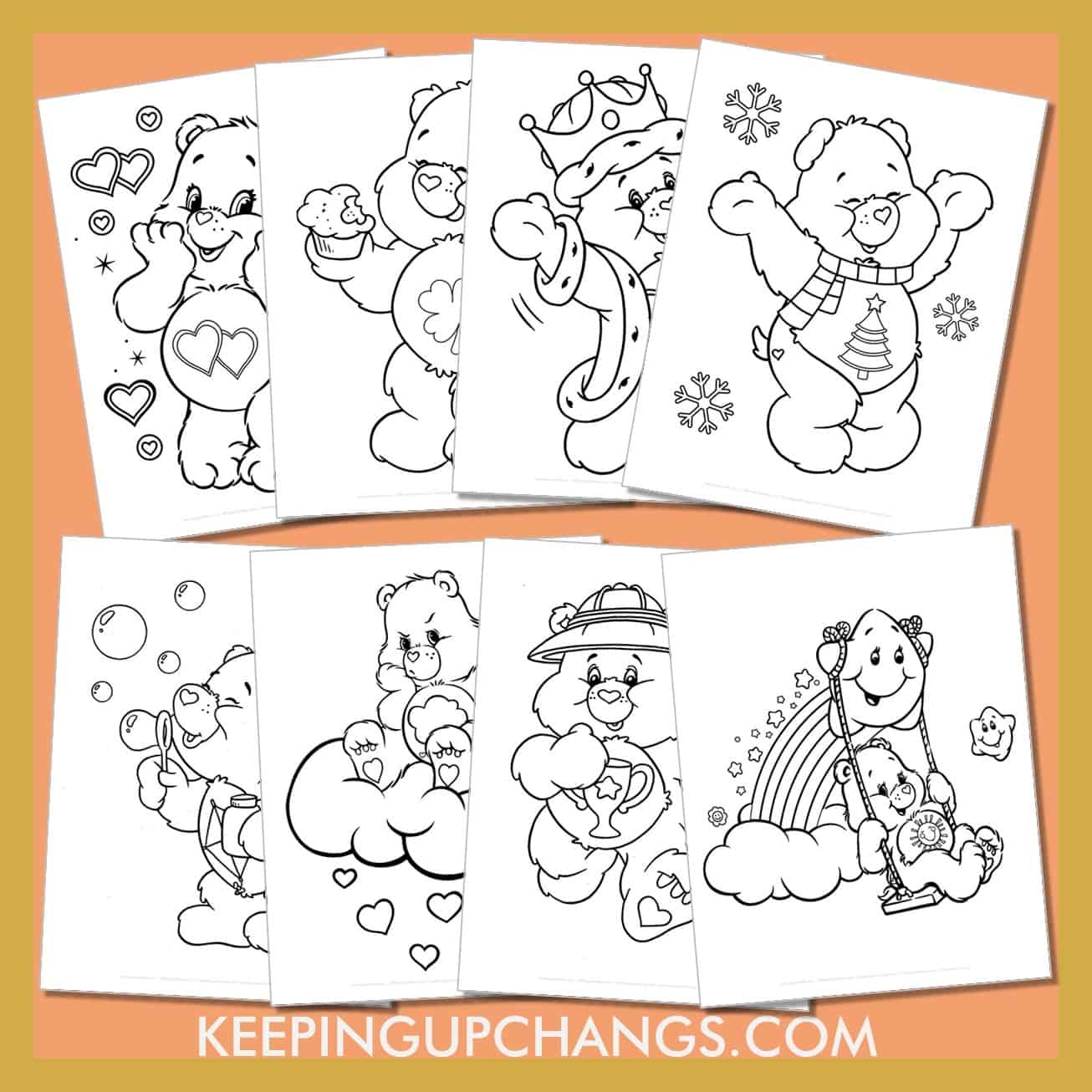 Free Care Bears Coloring Pages Sheets MOST POPULAR Printables 