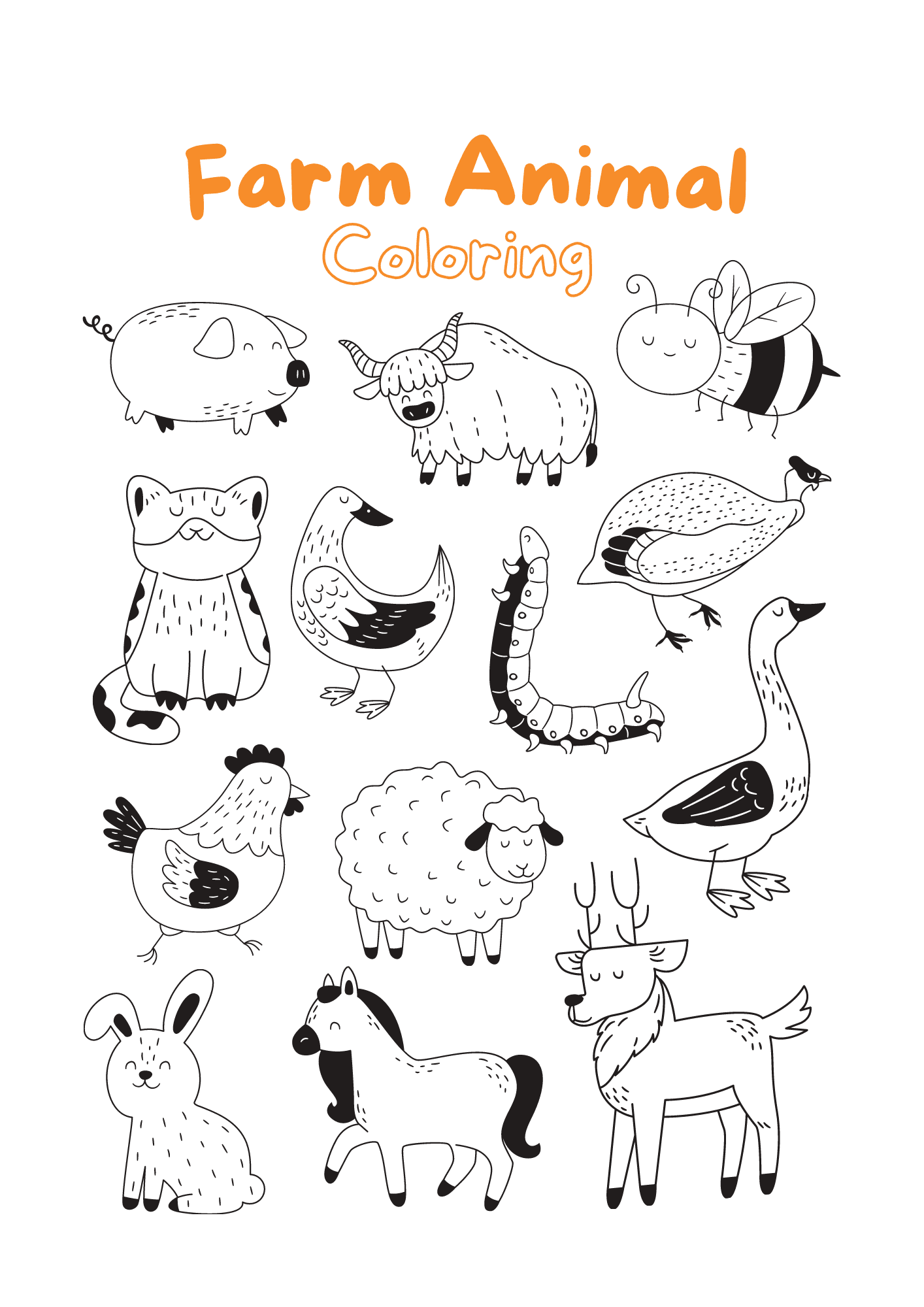 coloring pages for farm animals printable coloring pages for farm animals printable