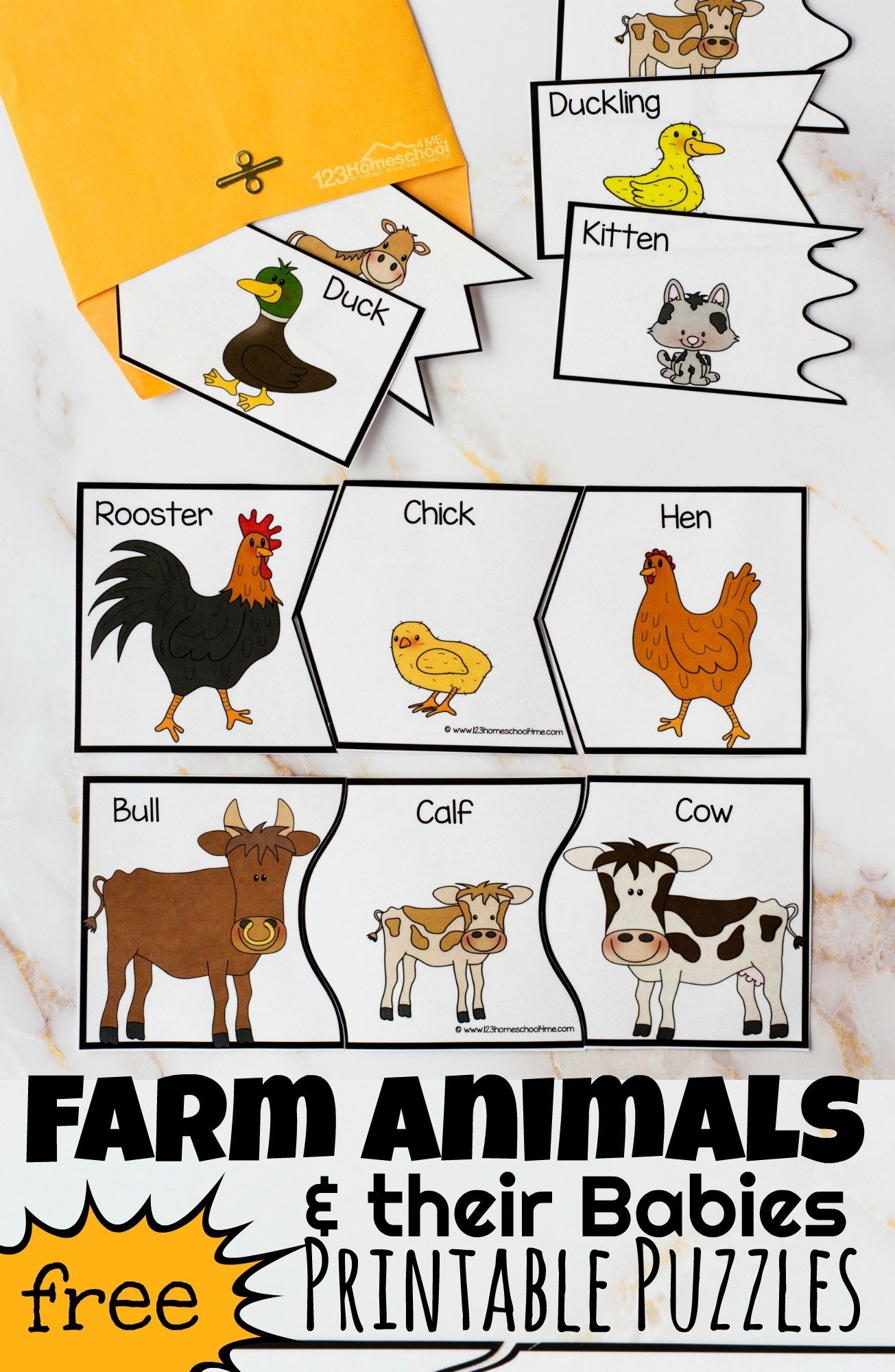 FREE Farm Animals And Their Babies Printables Puzzles Activities FREE Farm Animals And Their Babies Printables Puzzles Activities