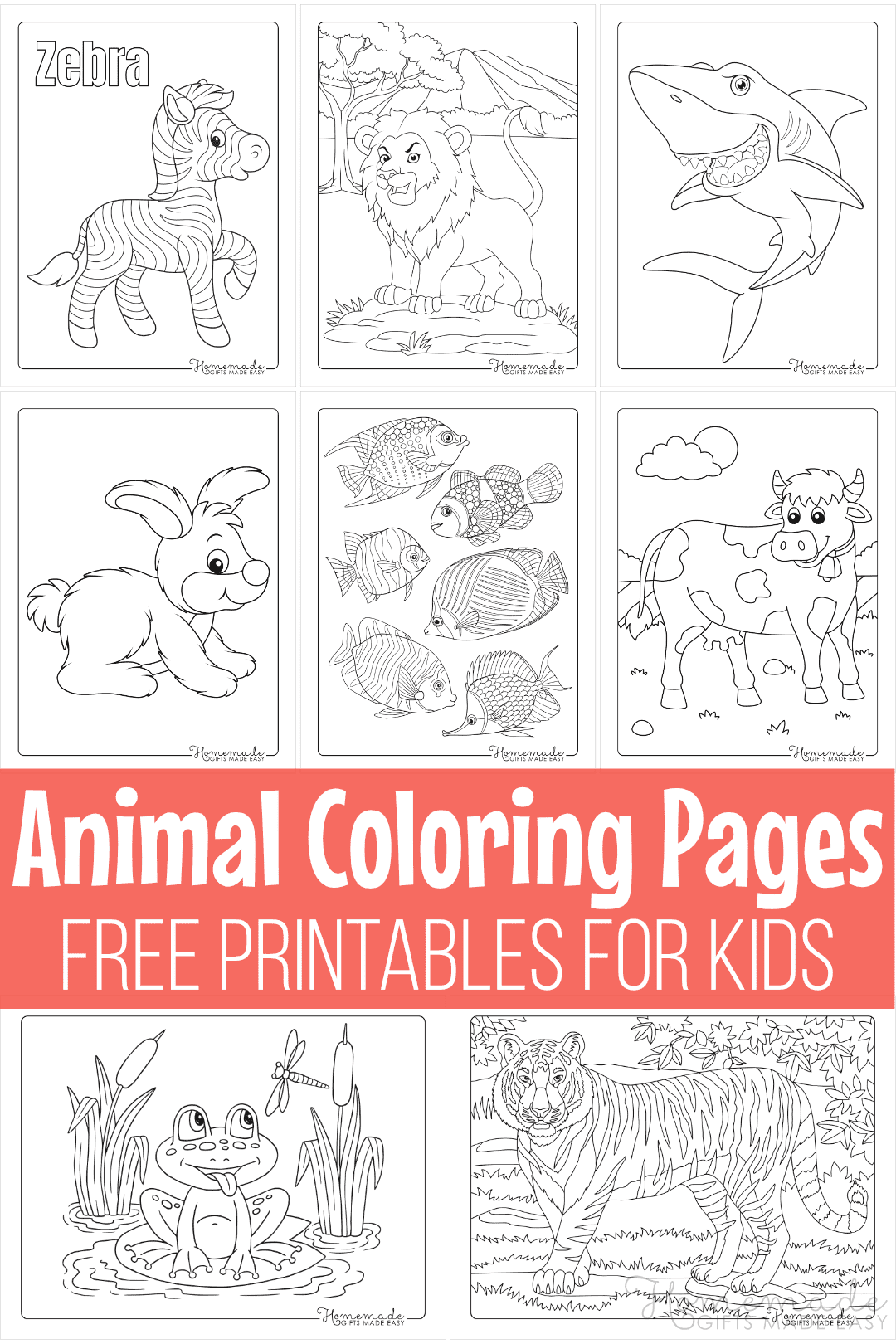 free animal coloring pages printable