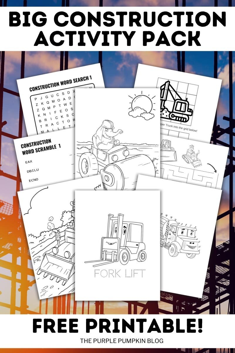 Free Printable Big Construction Vehicles Coloring Pages
