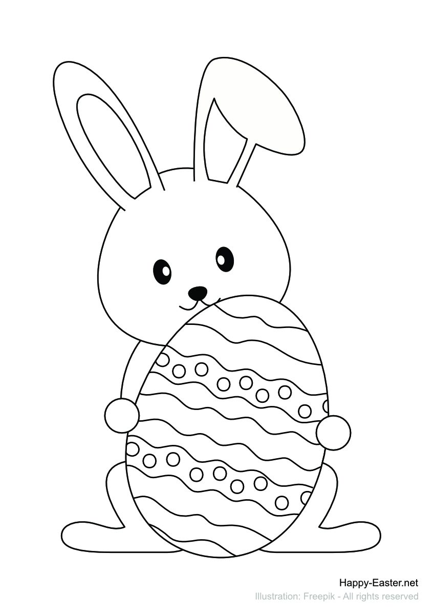 bunny easter coloring pages