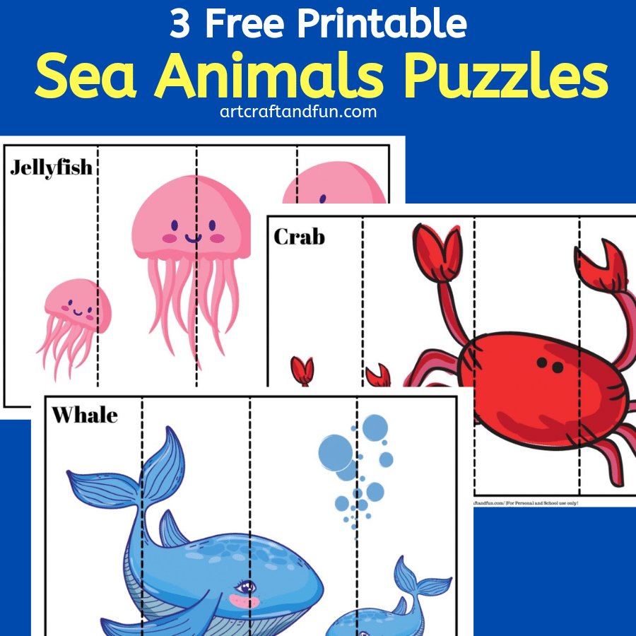 Free Printable Sea Animal Puzzles For Kids 