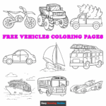 Free Printable Vehicles Coloring Pages For Kids