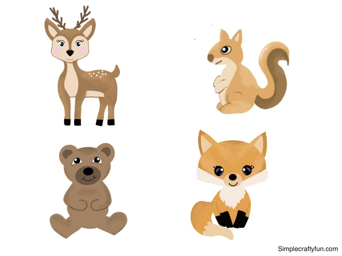 Free Printable Woodland Animals For Crafts Free Printable Woodland Animals For Crafts