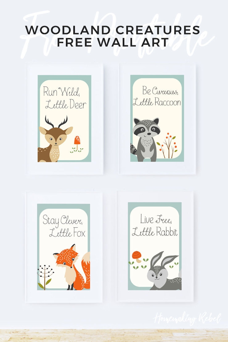 Free Woodland Creatures Printables Homemaking Rebel