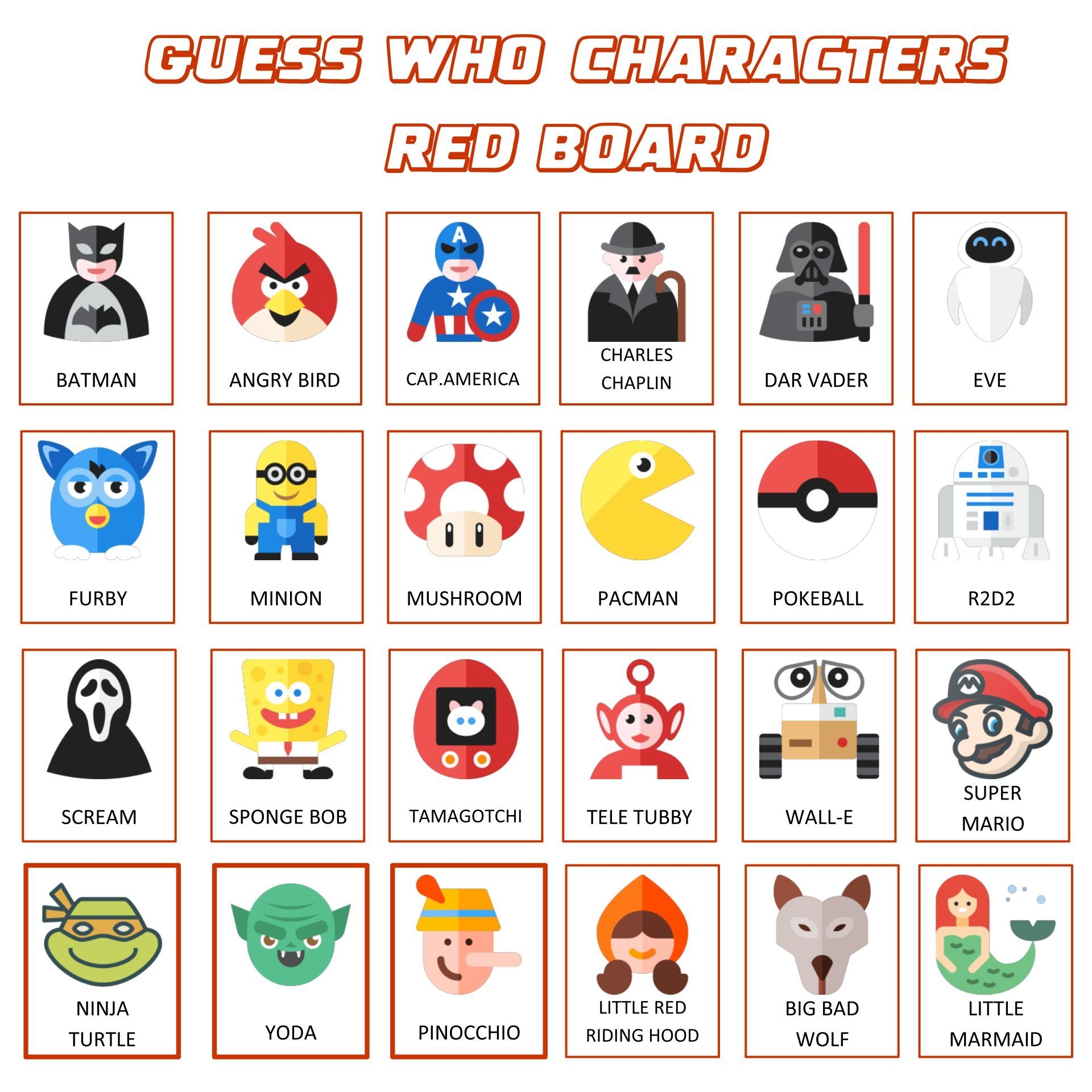 Guess Who Game Sheets 10 Free PDF Printables Printablee Guess Who Game Sheets 10 Free PDF Printables Printablee