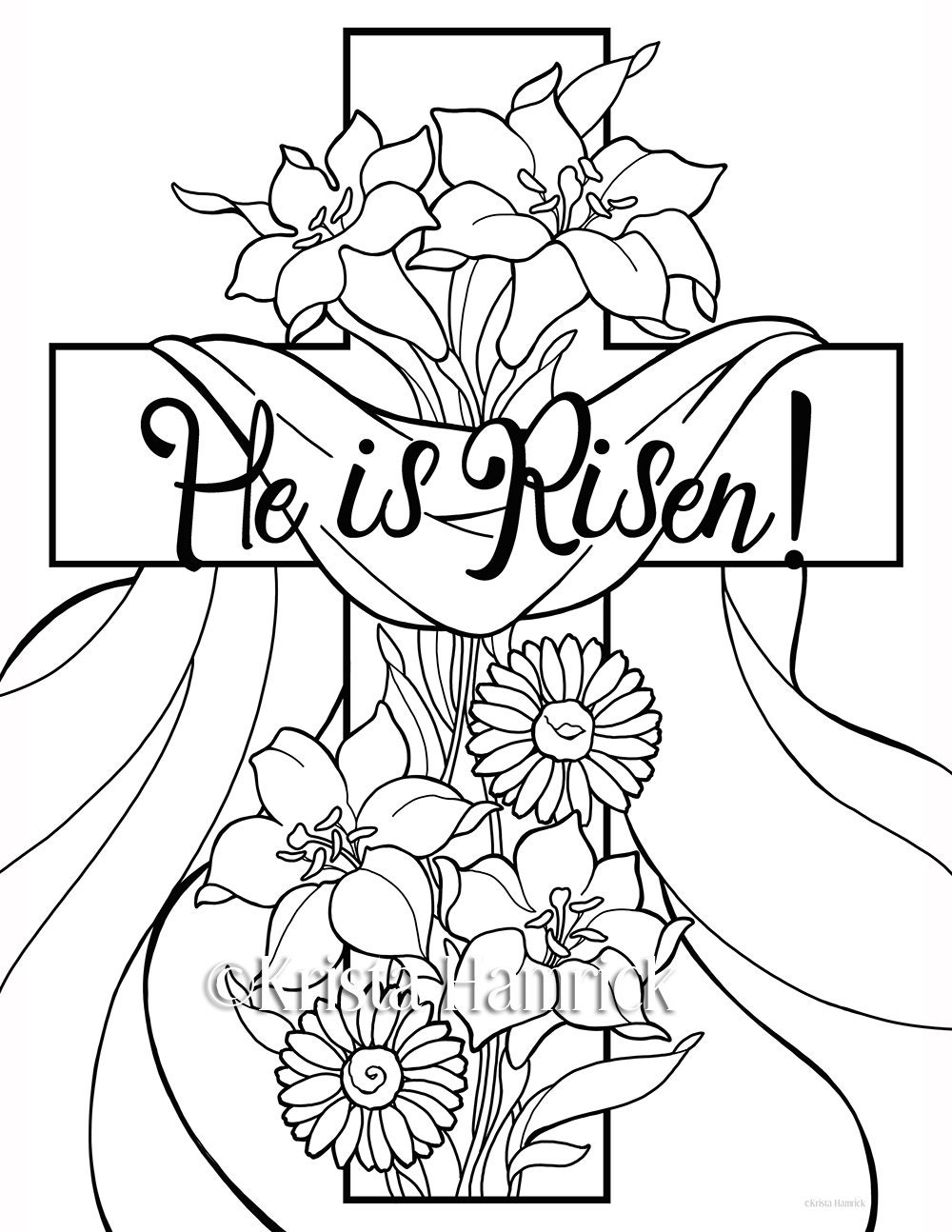 christian easter coloring page christian easter coloring page