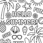 Hello Summer Printable Coloring Pages For Kids