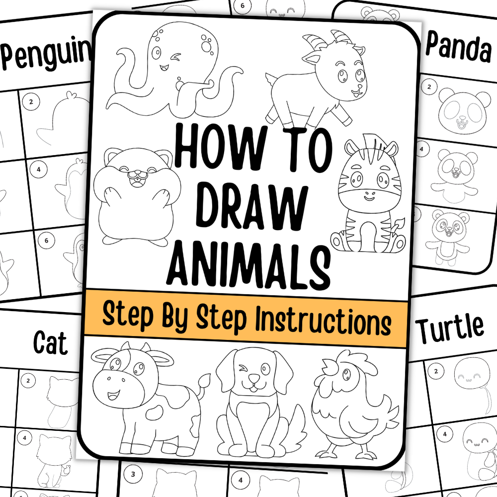 How To Draw Animals Step By Step Instructions Printable Worksheet For Kids Made By Teachers How To Draw Animals Step By Step Instructions Printable Worksheet For Kids Made By Teachers