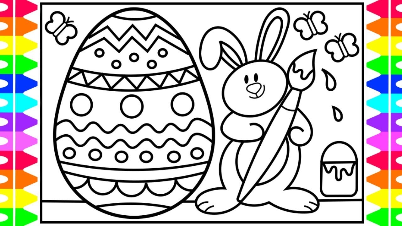 How To Draw Easter Eggs And Easter Bunny Step By Step For Kids Easter Coloring Pages For Kids YouTube How To Draw Easter Eggs And Easter Bunny Step By Step For Kids Easter Coloring Pages For Kids YouTube