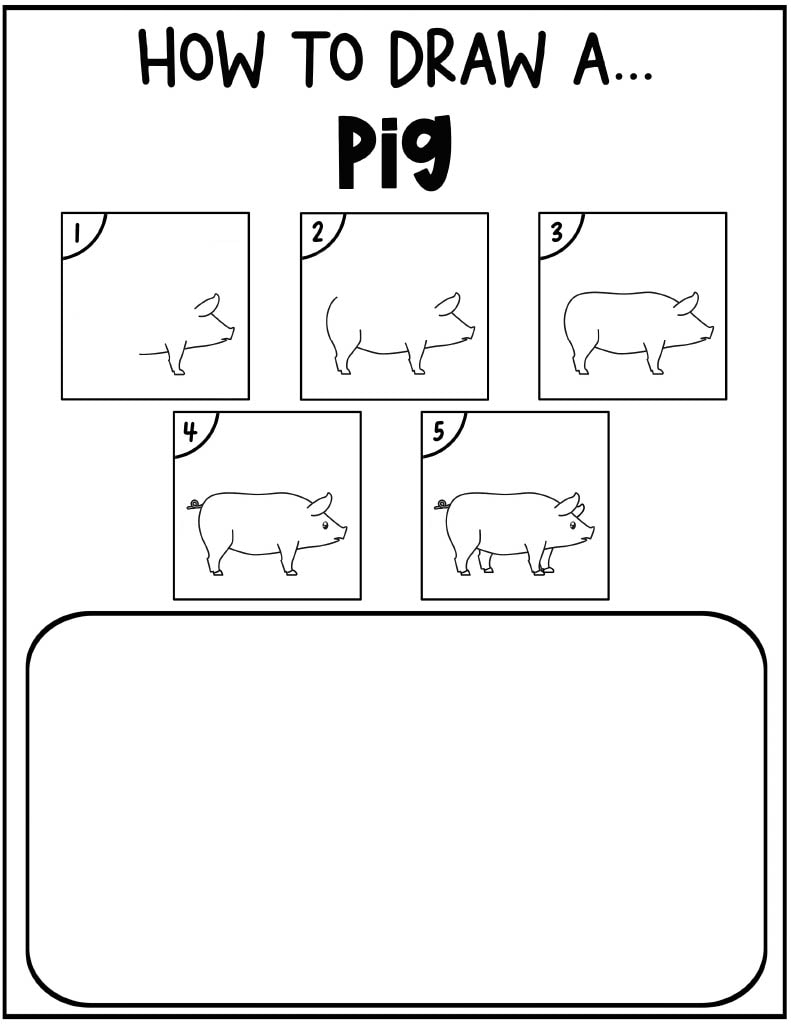 How To Draw Farm Animals Free Printable Kids Activity Zone How To Draw Farm Animals Free Printable Kids Activity Zone