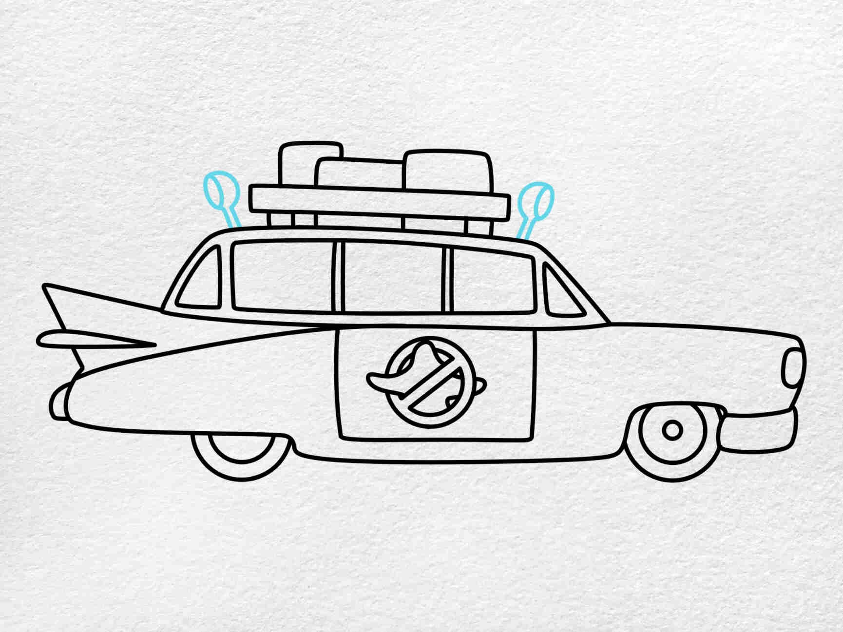 How To Draw The Ghostbusters Car HelloArtsy How To Draw The Ghostbusters Car HelloArtsy