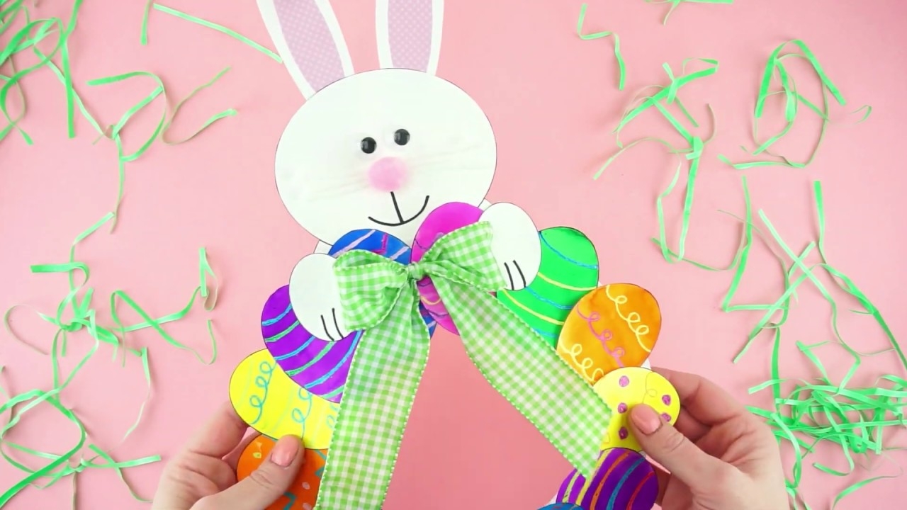 How To Make A Paper Plate Easter Egg Wreath YouTube How To Make A Paper Plate Easter Egg Wreath YouTube