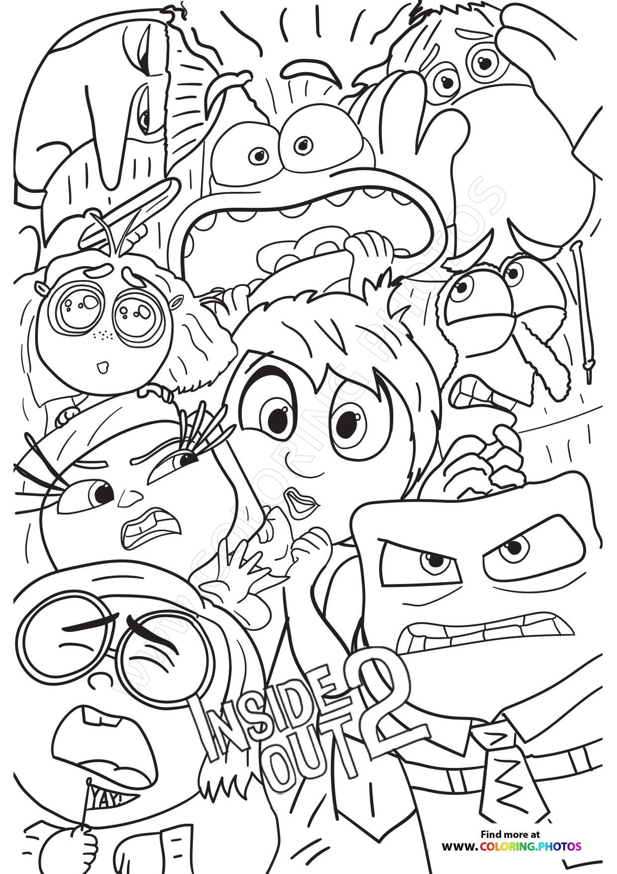 Inside Out 2 Coloring Pages Inside Out 2 Coloring Pages