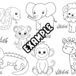 Jungle Zoo Coloring Page Preschool Pre k Coloring Activity Digital Download Jungle Animals Printable File Preschool Activity Etsy