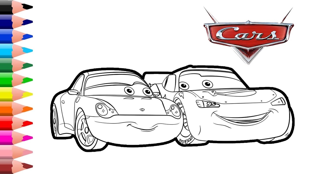 Lightning Mcqueen And Sally From Cars 3 Coloring Page Coloring For Kids YouTube Lightning Mcqueen And Sally From Cars 3 Coloring Page Coloring For Kids YouTube