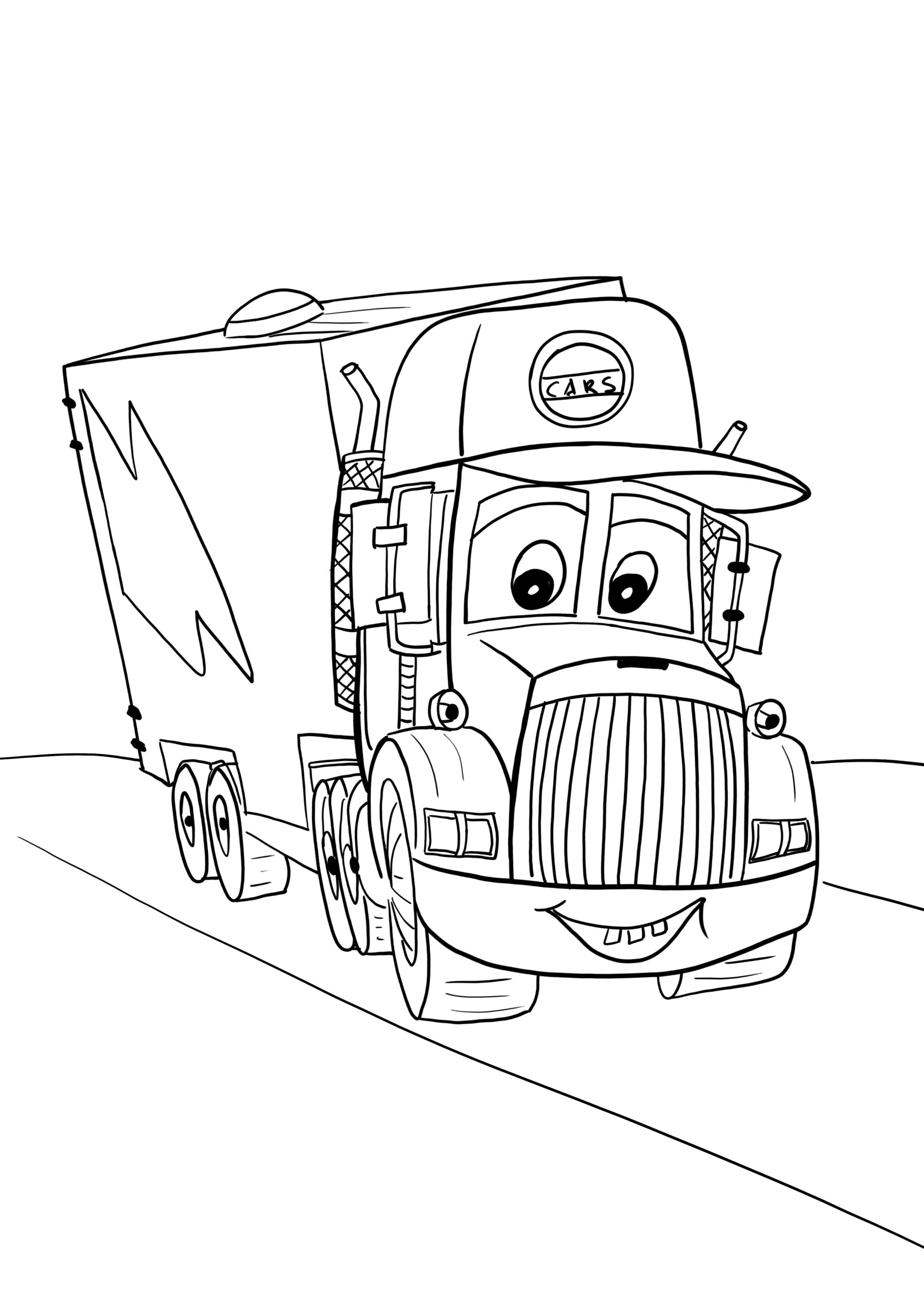 mack cars coloring page
