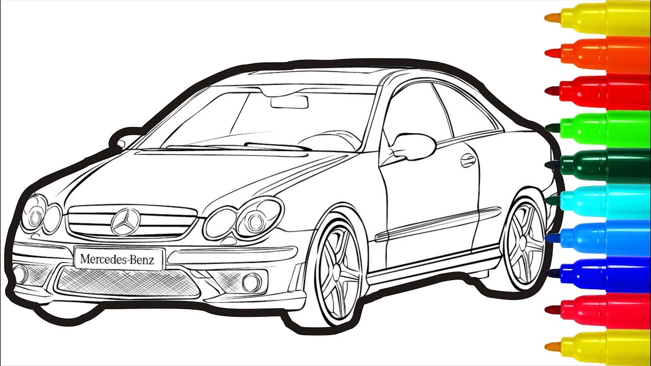 Mercedes Benz Coloring Pages Car Colouring Pages For Kids YouTube Mercedes Benz Coloring Pages Car Colouring Pages For Kids YouTube