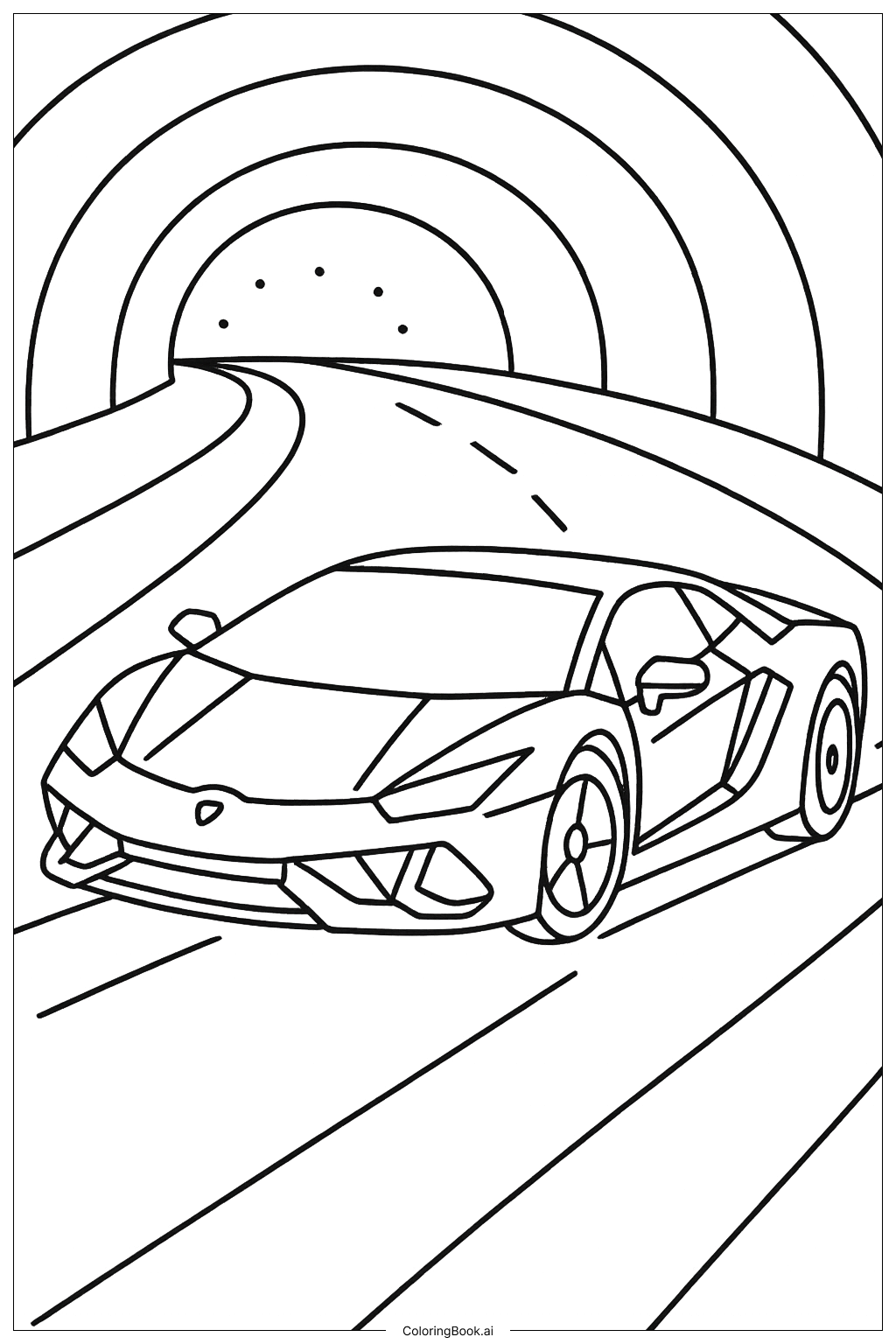 sports car printable coloring pages