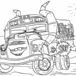 Miss Fritter Cars 3 Coloring Pages