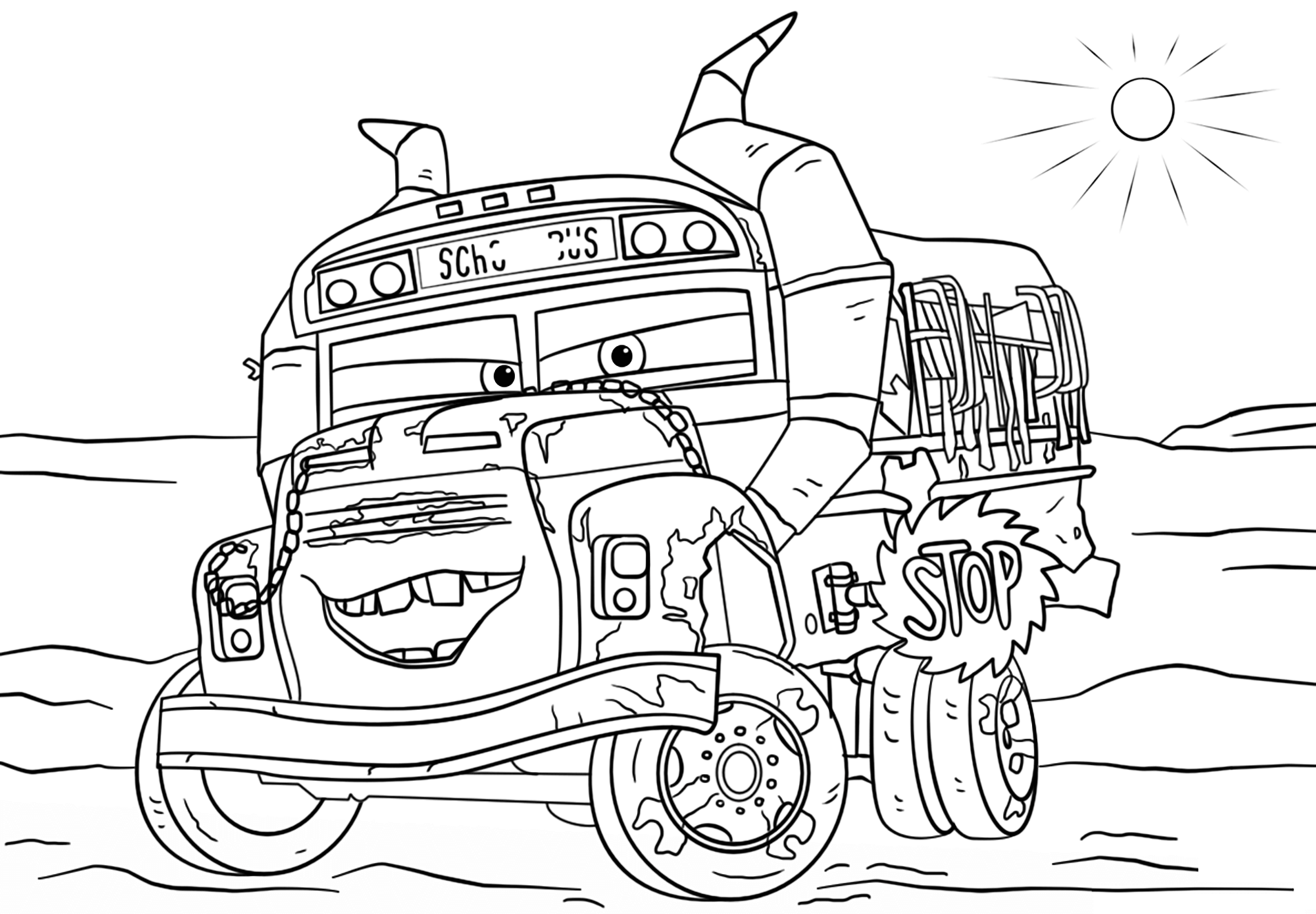 Miss Fritter Cars 3 Coloring Pages Miss Fritter Cars 3 Coloring Pages