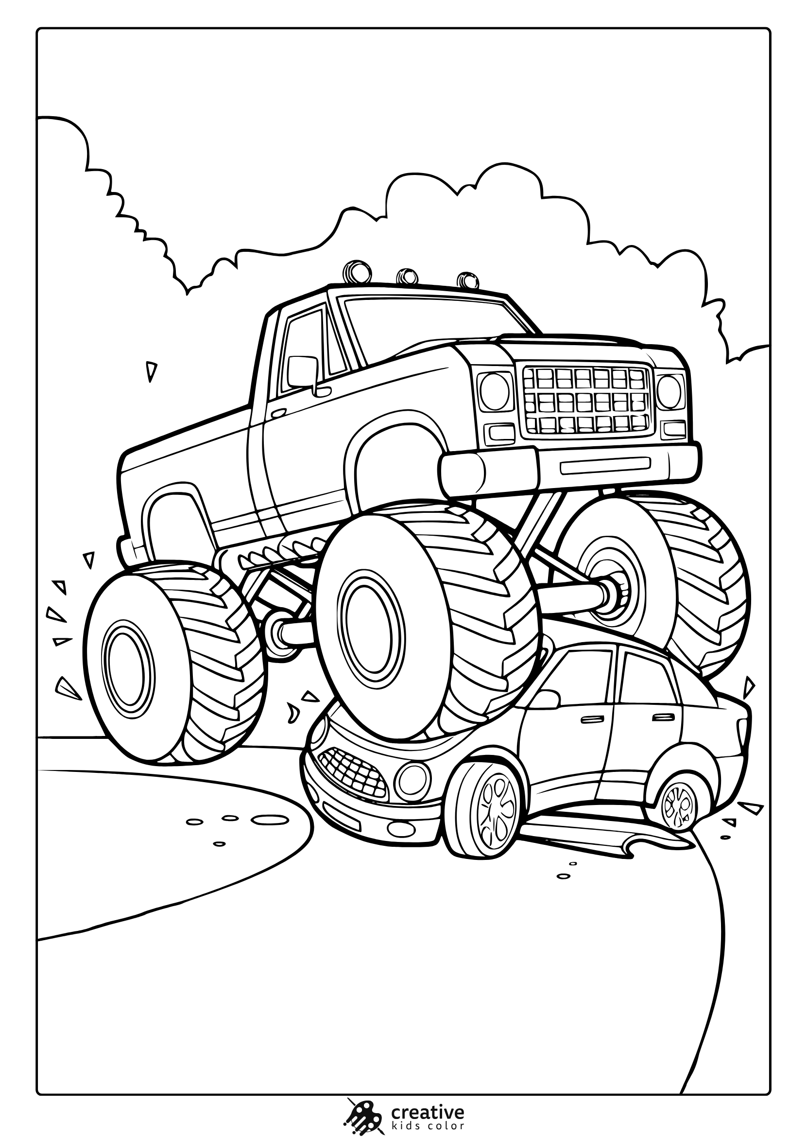 Monster Truck Coloring Pages 20 Free Printable PDF Monster Truck Coloring Pages 20 Free Printable PDF
