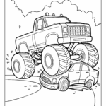 Monster Truck Coloring Pages 20 Free Printable PDF