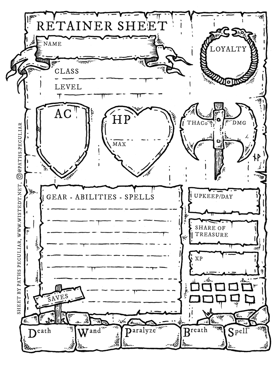 Niklas Wistedt On X Free DnD Retainer Character Sheet For Use With Dungeons Dragons Basic Expert Old School Essentials And Other B X Based OSR Clones You Can Download A Free High res Printable Pdf Niklas Wistedt On X Free DnD Retainer Character Sheet For Use With Dungeons Dragons Basic Expert Old School Essentials And Other B X Based OSR Clones You Can Download A Free High res Printable Pdf