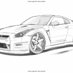 Nissan GT R Coloring Page From Zup kids