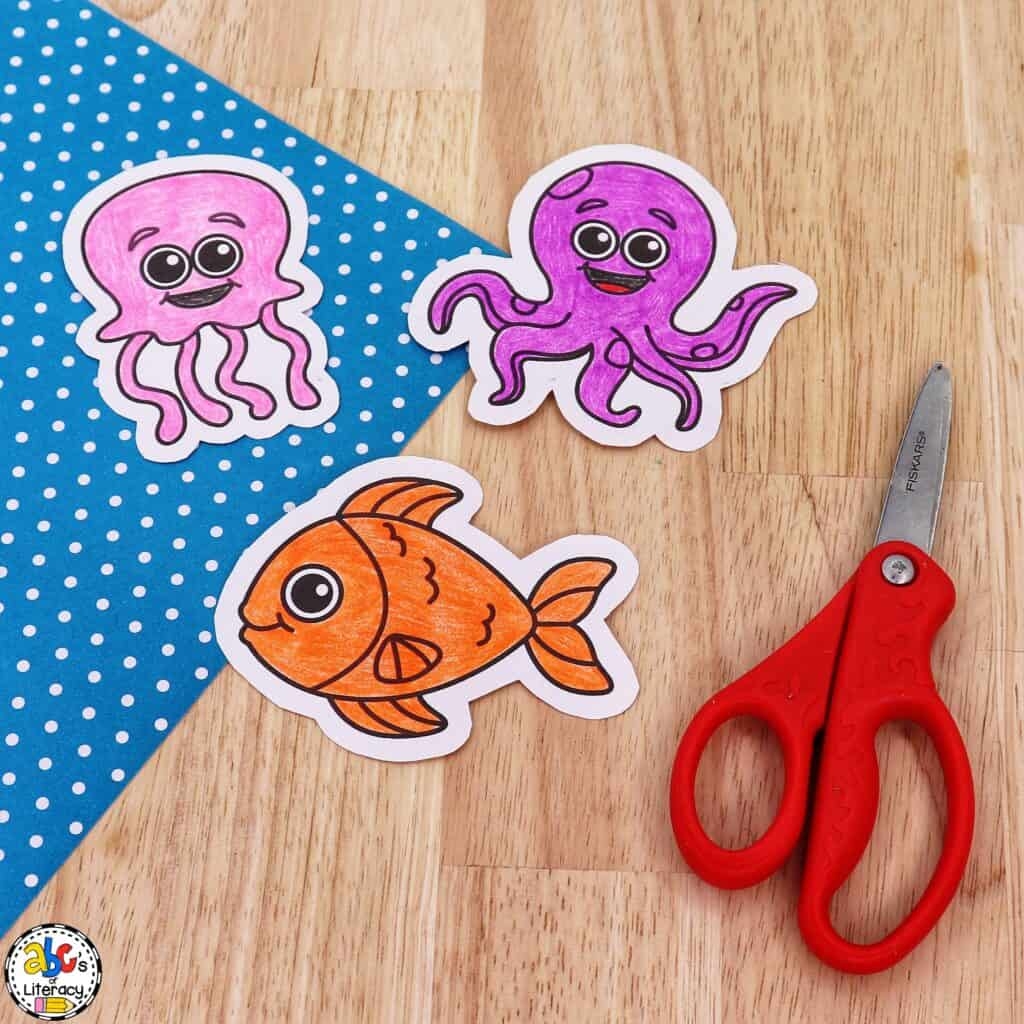 Ocean Animals Cut Paste Book Ocean Animals Cut Paste Book