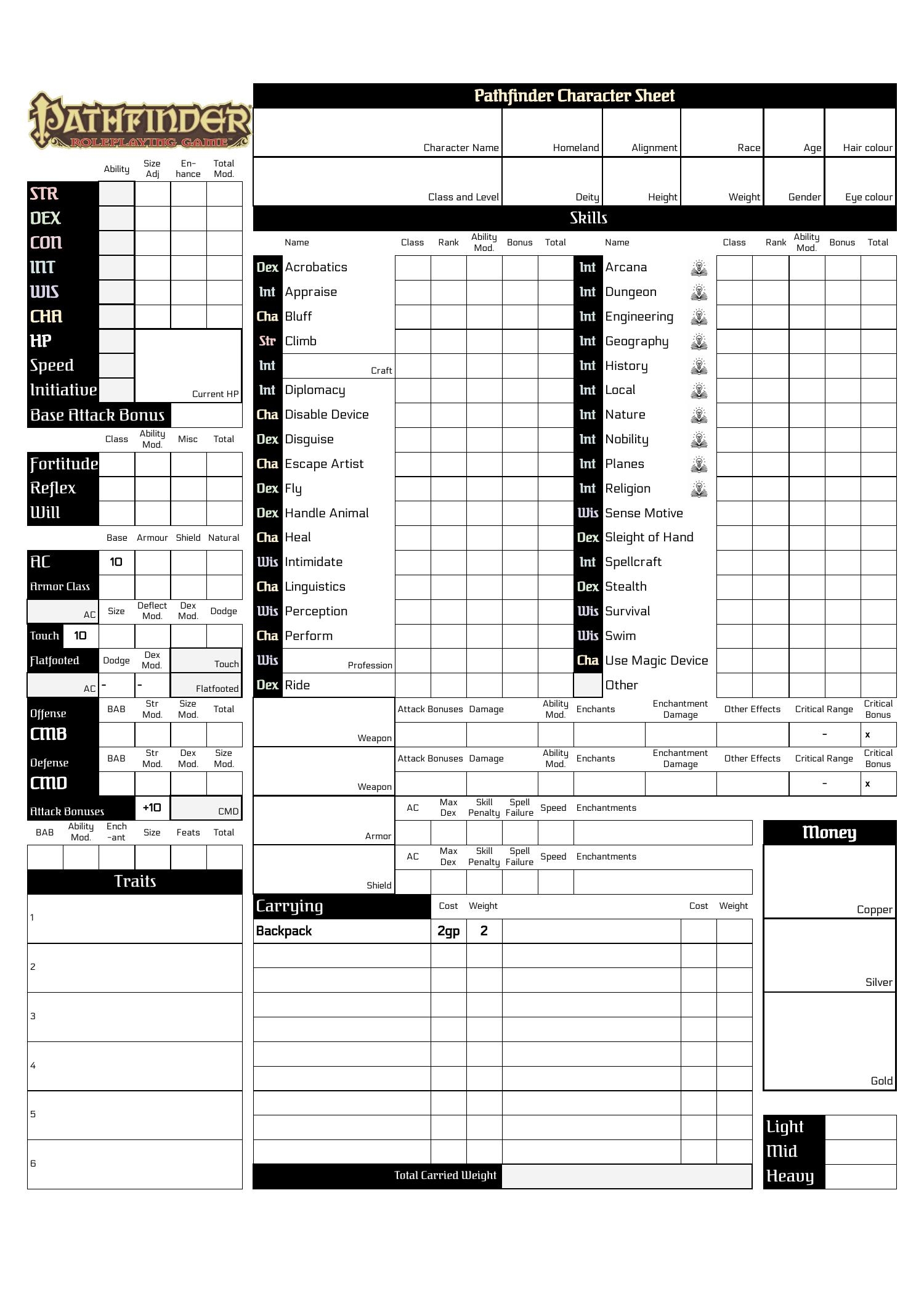 Pathfinder Character Sheet Sheet1 pdf DocDroid Pathfinder Character Sheet Sheet1 pdf DocDroid
