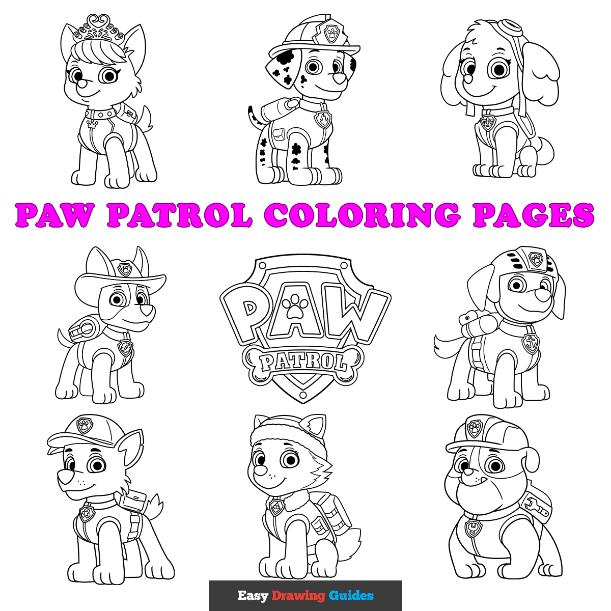 PAW Patrol Drawings Easy Drawing Guides