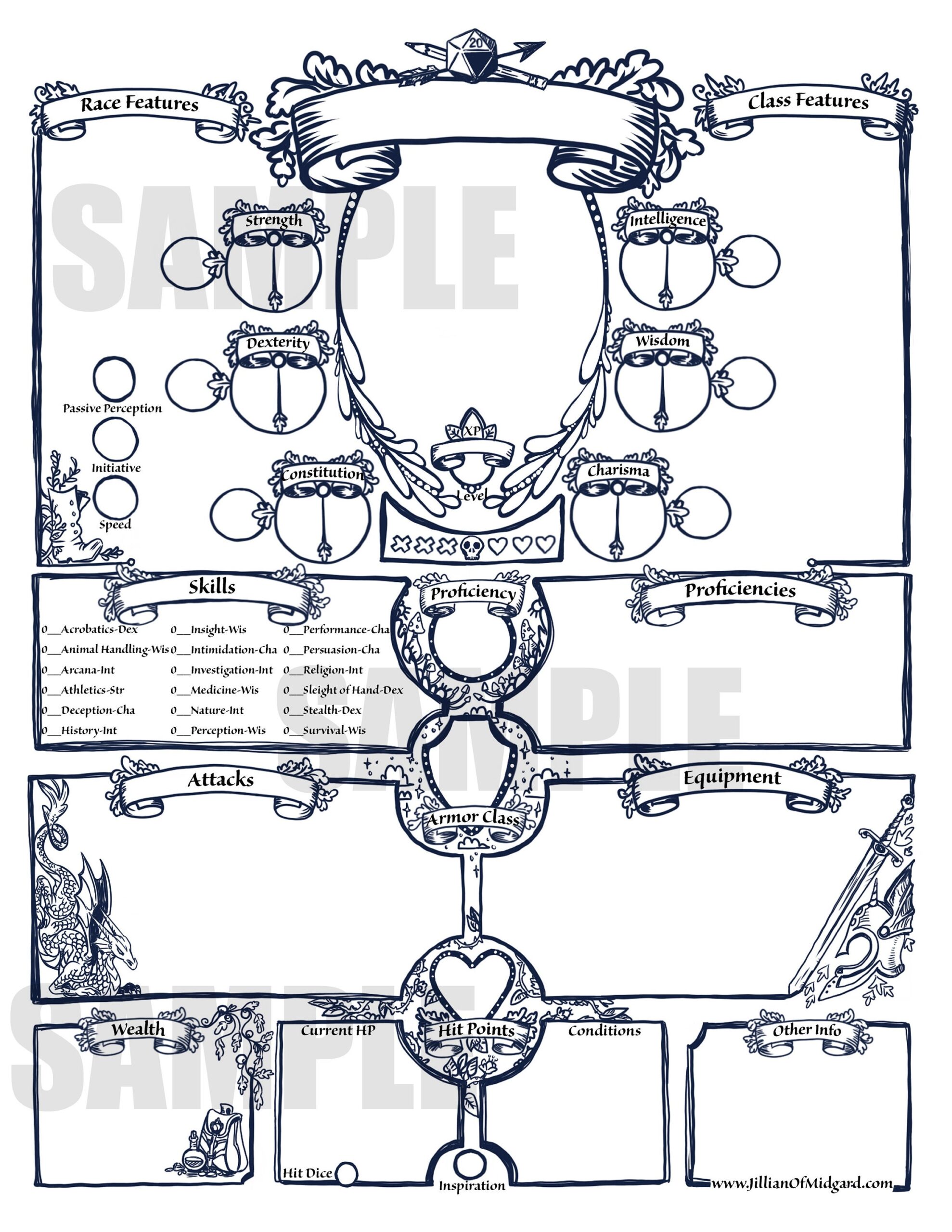 PDF Printable Dungeons Dragons 5th Ed Character Sheet Bundle Etsy Sweden PDF Printable Dungeons Dragons 5th Ed Character Sheet Bundle Etsy Sweden
